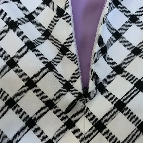 White House Black Market Plaid Top - Picture 7 of 11